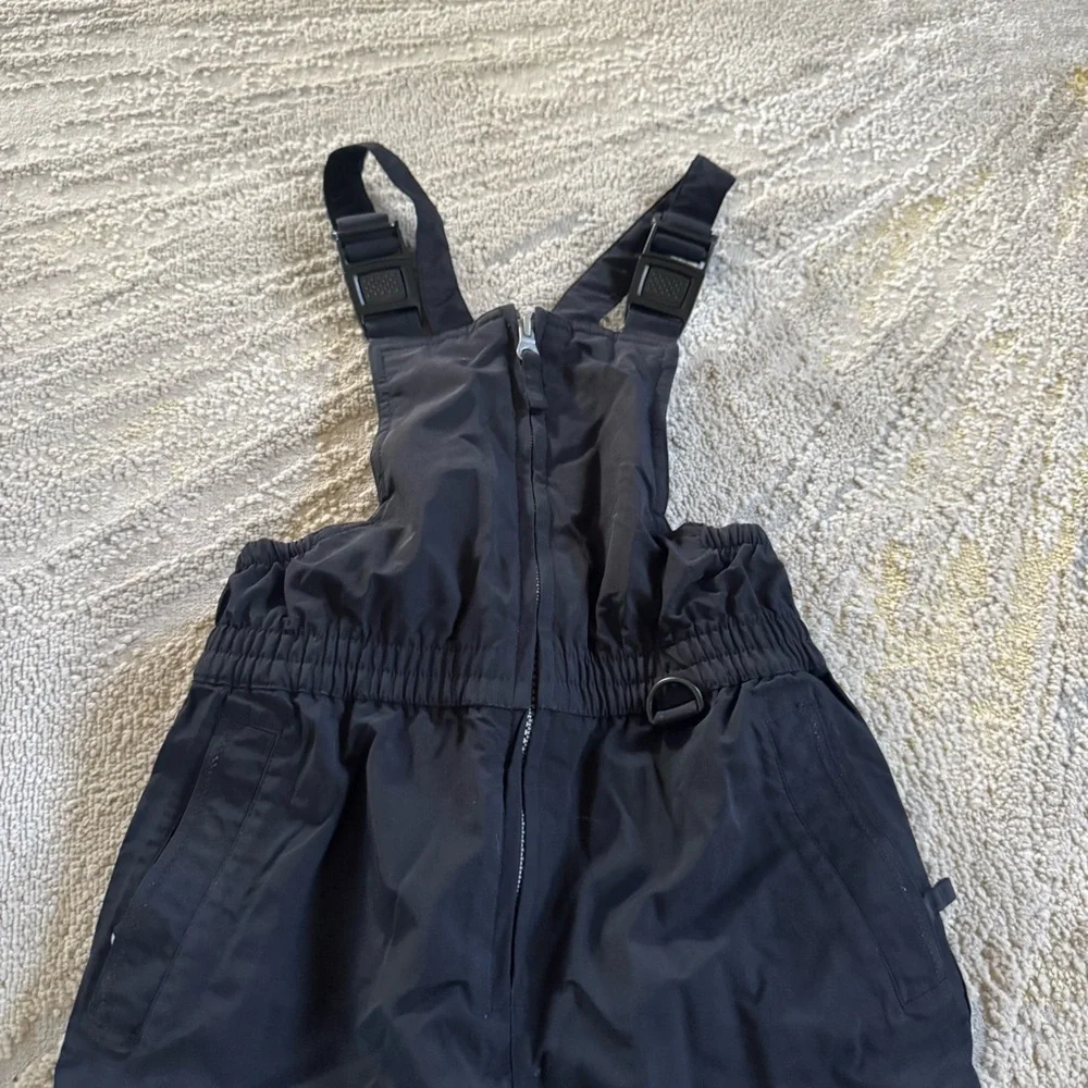 Lands End Squall black snow bibs overalls waterproof insulated  6